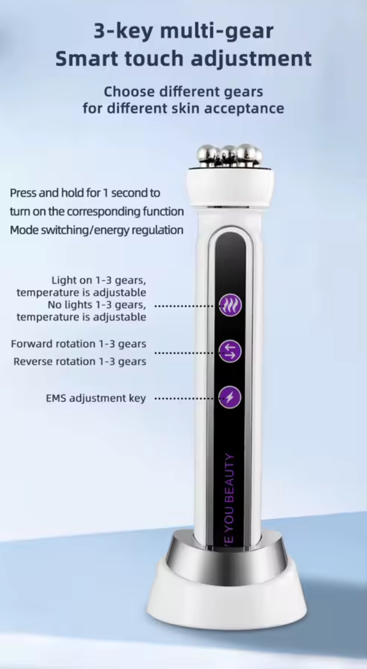 EMS/RF Face Roller Massager